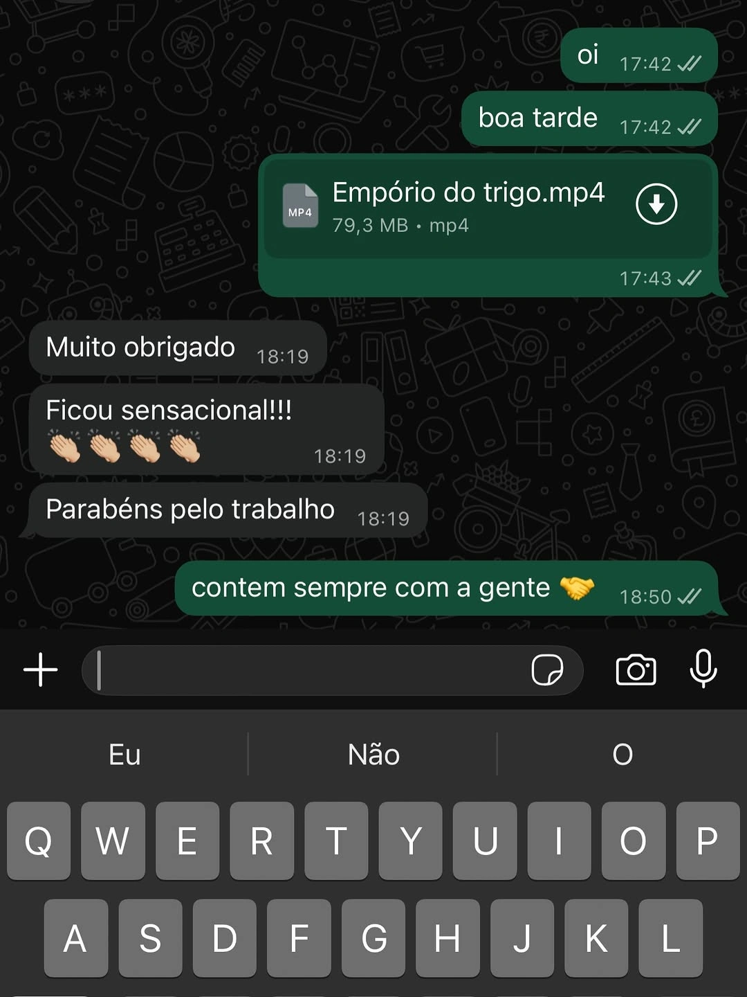 Print de depoimento de cliente 1